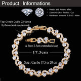 Nigerian CZ Charm Bracelet S Shaped Chain Bangles BR091