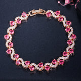Nigerian CZ Charm Bracelet S Shaped Chain Bangles BR091