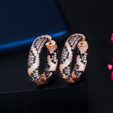 ThreeGraces Micro Full Cubic Zirconia Circle Hoop Earrings ER594