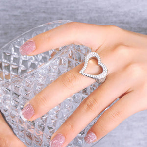 Heart Shape CZ Bridal Engagement Ring for Women R278