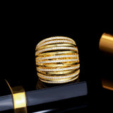 ThreeGraces Sparkling CZ Crystal African Round Rings Wedding Party Jewelry