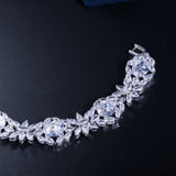 ThreeGraces CZ Silver Wedding Bracelet for Women BR281
