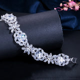 ThreeGraces CZ Silver Wedding Bracelet for Women BR281