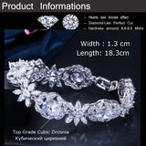 ThreeGraces CZ Silver Wedding Bracelet for Women BR281