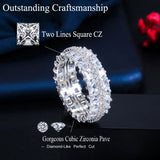 ThreeGraces Sparkling CZ Bridal Wedding Party Rings for Women Jewelry RG134