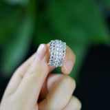 ThreeGraces Oval CZ Engagement Wedding Band Ring for Brides