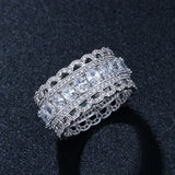 ThreeGraces Oval CZ Engagement Wedding Band Ring for Brides