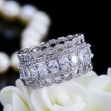 ThreeGraces Oval CZ Engagement Wedding Band Ring for Brides