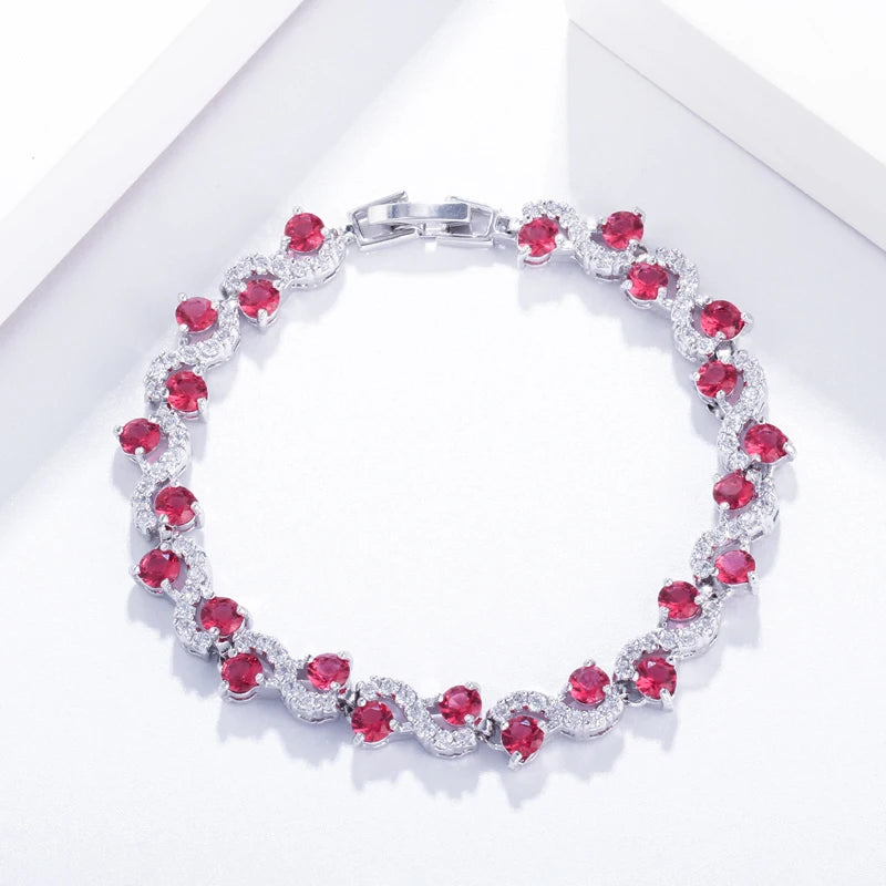 CZ Crystal Bridal Bracelet Wedding Jewelry for Women