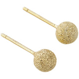 S925 Silver Plated 14k Frosted Sand Ballads DIY Earpiece Bean Ear Needles