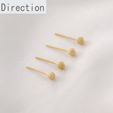 S925 Silver Plated 14k Frosted Sand Ballads DIY Earpiece Bean Ear Needles