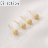 S925 Silver Plated 14k Frosted Sand Ballads DIY Earpiece Bean Ear Needles