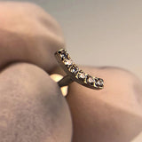 Titanium Spiral 16G CZ Tragus Cartilage Piercing Jewelry