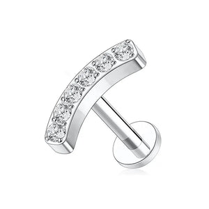 Titanium Spiral 16G CZ Tragus Cartilage Piercing Jewelry