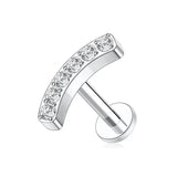 Titanium Spiral 16G CZ Tragus Cartilage Piercing Jewelry