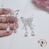 Silver Butterfly Hair Buckle Antique Hair Jewelry