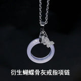 TGCF XL HC Cosplay Bone Ash Necklace Butterfly Chain Ring Pendant