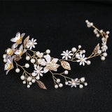 Tiara Wedding Hair Comb Clip Flower Women Wedding Hair Jewelry Headband