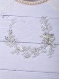 Tiara Wedding Headdress Rhinestone Pearl Bride Headwear
