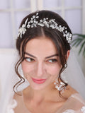 Tiara Wedding Headdress Rhinestone Pearl Bride Headwear