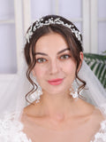 Tiara Wedding Headdress Rhinestone Pearl Bride Headwear