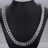 10mm Silver Man Necklace Gothic Jewelry Halloween High Stainless Steel Choker