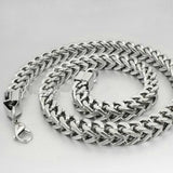 10mm Silver Man Necklace Gothic Jewelry Halloween High Stainless Steel Choker