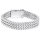 Tiasri 13mm Men's Bracelet Stainless Steel Punk Style