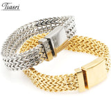 Tiasri 13mm Men's Bracelet Stainless Steel Punk Style