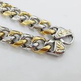 Tiasri 15mm Punk Style Men's Bracelet High Stainless Steel Cuban Chain