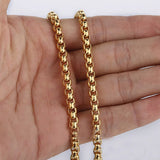 Tiasri 3mm Box Chain Stainless Steel Necklaces For Men Women