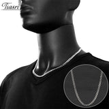 Tiasri 5mm Cuban Link Men's Necklace High Stainless Steel