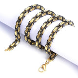 Tiasri 5mm Stainless Steel Byzantine Chain Necklace