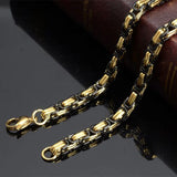 Tiasri 5mm Stainless Steel Byzantine Chain Necklace