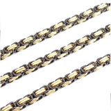Tiasri 5mm Stainless Steel Byzantine Chain Necklace