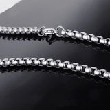 Tiasri 5mm Stainless Steel Necklace Halloween Punk Hip-Hop Style