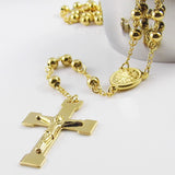 Tiasri 6mm Cross Necklace Stainless Steel Chain