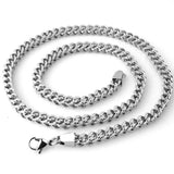 6mm Dragon Skeleton Choker Necklace Silver Chain