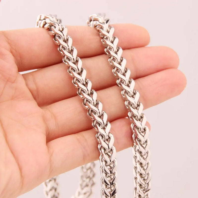 Tiasri 6mm Punk Style Necklace For Man Stainless Steel Choker Chain