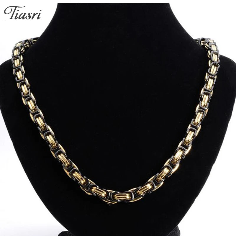8mm Byzantine Necklace Gothic Punk Stainless Steel Accessories