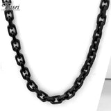 Tiasri Man Necklace Gothic Collar Choker O Chain Stainless Steel Jewelry Gift