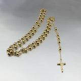 Tiasri Cross Necklace Round Bead Sweater Chain Stainless Steel
