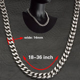 Tiasri Cuban Link Chain Collar Choker Man Necklace