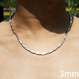 3mm Stainless Steel Bohemian Necklace Men Women