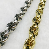 Tiasri 9mm Silver Rope Chain Necklace DIY Jewelry Making