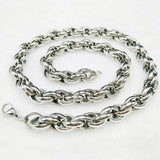Tiasri 9mm Silver Rope Chain Necklace DIY Jewelry Making