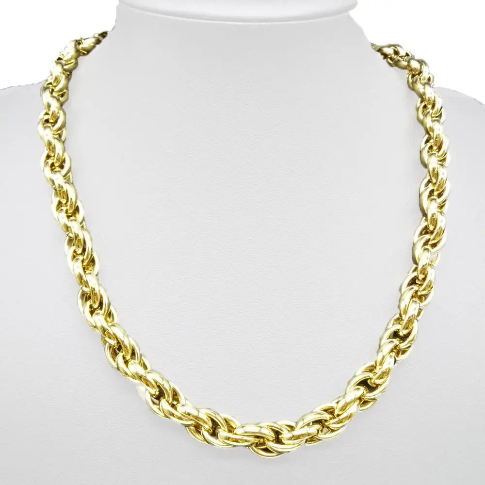 Tiasri 9mm Silver Rope Chain Necklace DIY Jewelry Making