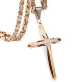 Halloween Goth Chain Byzantium Choker Necklace Cross Pendant