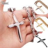 Halloween Goth Chain Byzantium Choker Necklace Cross Pendant