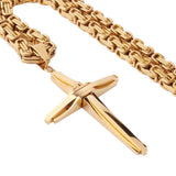 Halloween Goth Chain Byzantium Choker Necklace Cross Pendant